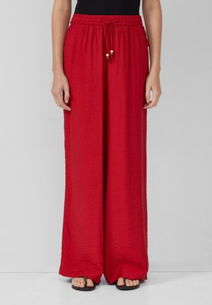 WIDE RELAXED FIT  - Trousers - mohnrot