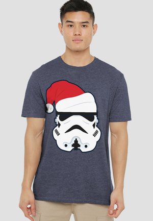 STAR WARS STORMTROOPER CHRISTMAS SANTA HAT - Print T-shirt - dark blue