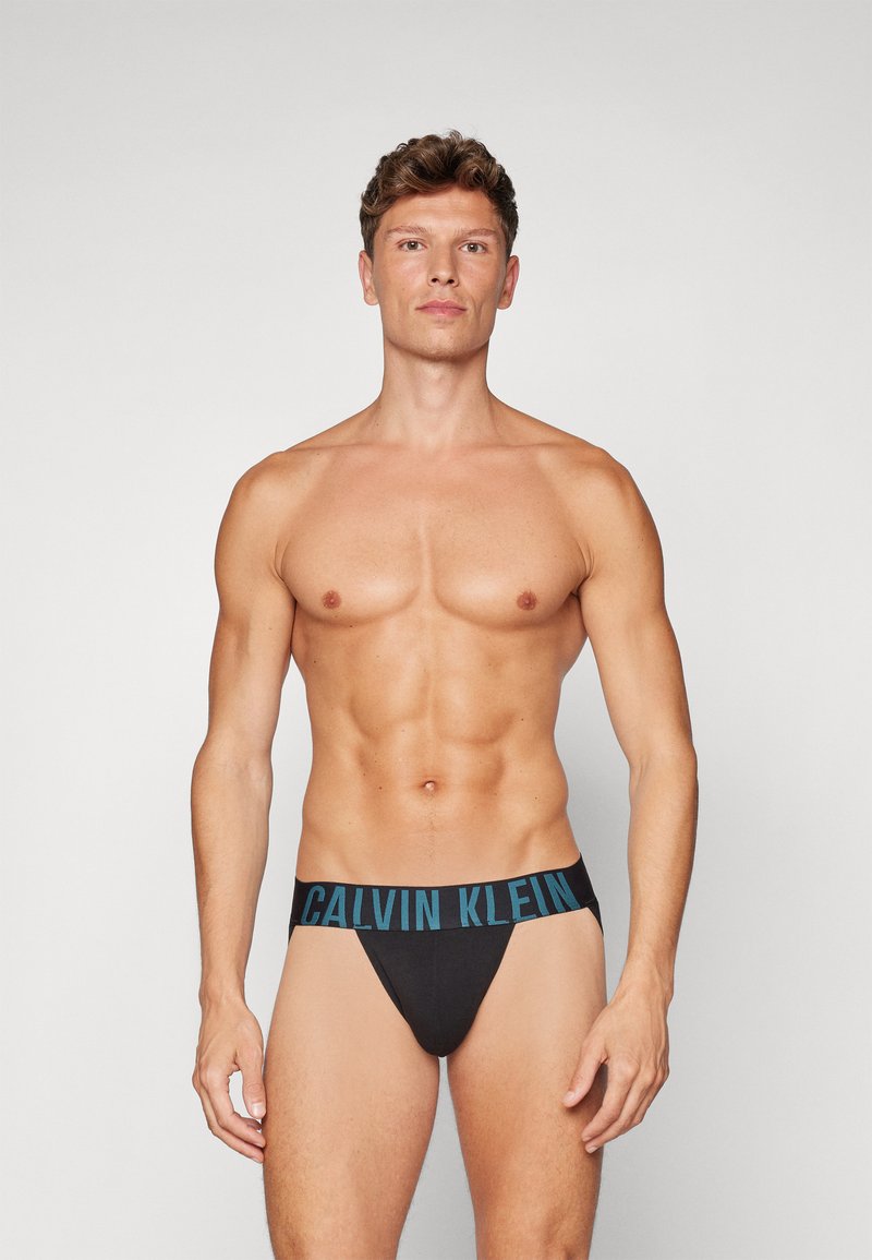 Calvin Klein Underwear JOCK STRAP INTENSE POWER 3 PACK - Briefs - white/mad grey/mediterrane