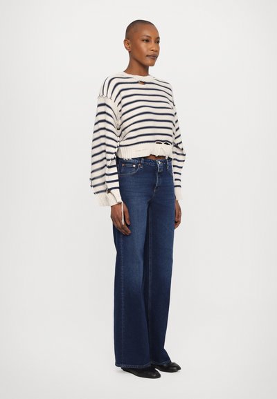 MM6 Maison Margiela CREW NECK - Džemperis - chalk/navy
