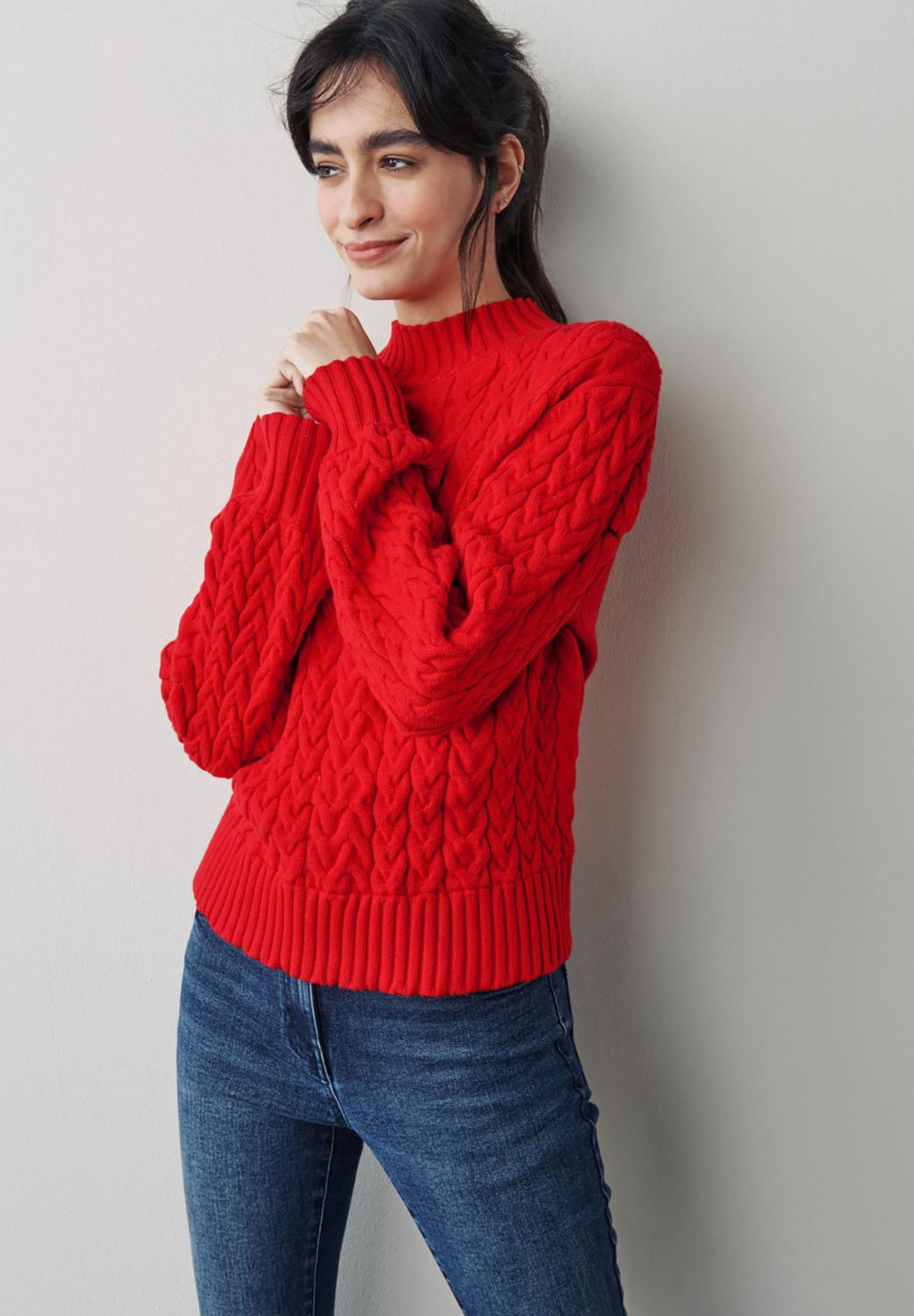 gray mock turtleneck