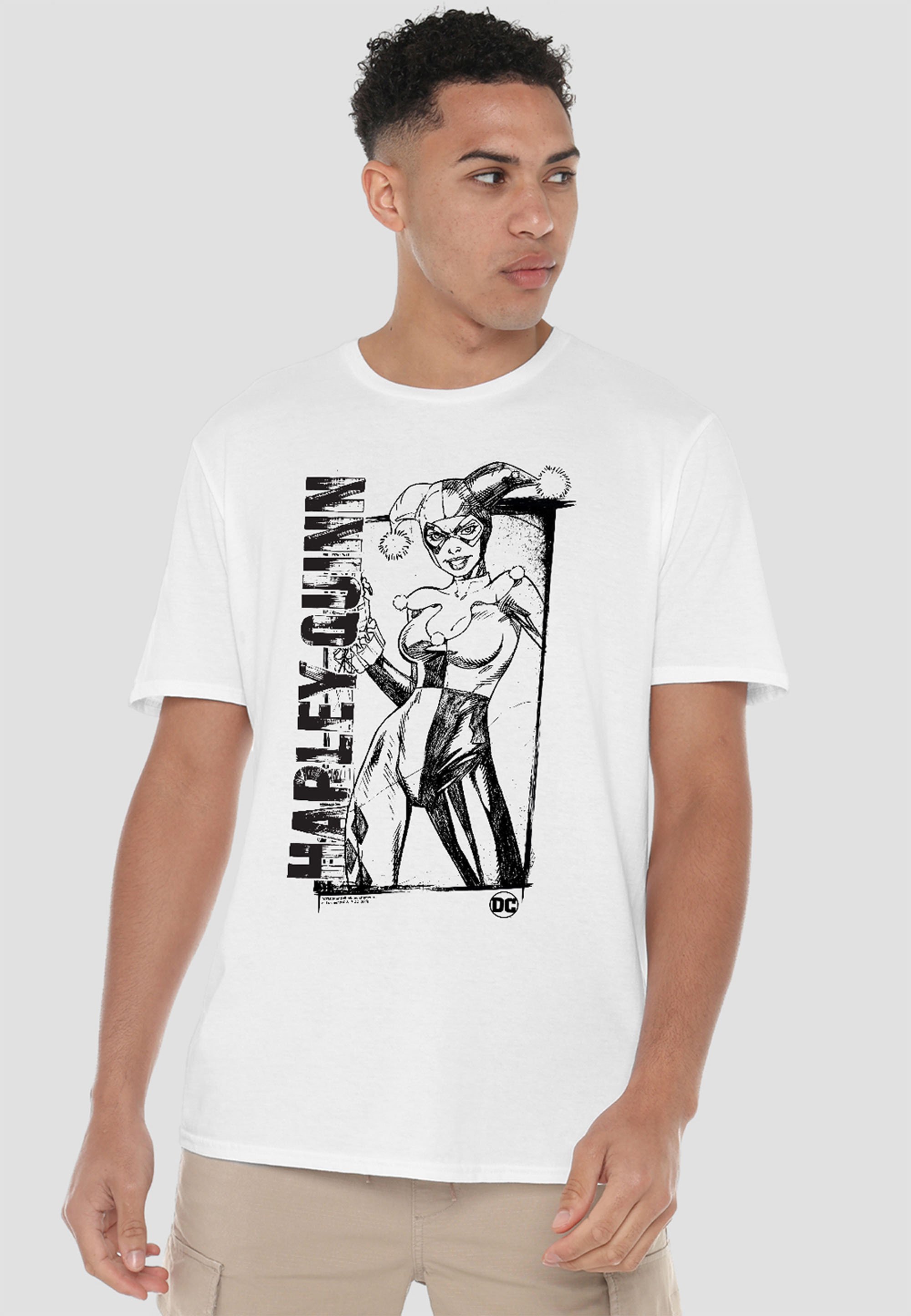 DC COMICS ORIGINALS HARLEY QUINN SKETCH Print T-shirt white