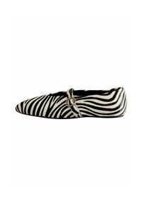 WIDE FIT SIGNATURE MARY JANE - Ankle strap ballet pumps - zebra