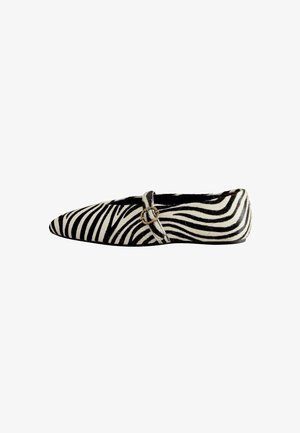 Next WIDE FIT SIGNATURE MARY JANE - Ankle strap ballet pumps - zebra