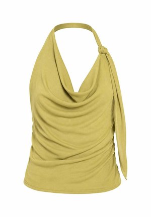 THE-ARE, TOP DE MUJER CON ESCOTE DRAPEADO Y LAZADA - Top - verde
