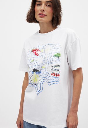 NA-KD Print T-shirt - italian dinner