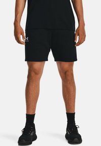 Under Armour - ESSENTIAL  - Sportiniai šortai - black Miniatiūros vaizdas 1