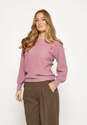ROSALIA PUFF SLEEVE - Striktrøje - ash rose