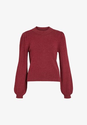VILA, VIRIL TURTLE-NK BALLOON L/S TOP - NOOS - Jersey de punto - cabernet