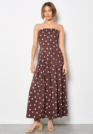 POLKA DOT BOW BACK WIDE-LEG - Jumpsuit - brown