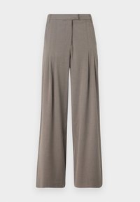 WIDE SUITING PANTS - Housut - dark brown