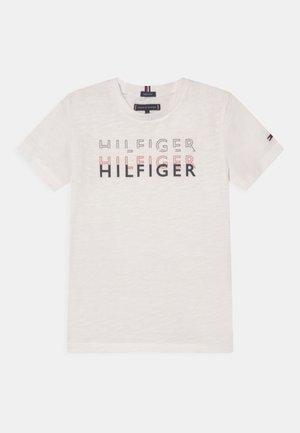 LAYERED LOGO TEE - T-shirt imprimé - white