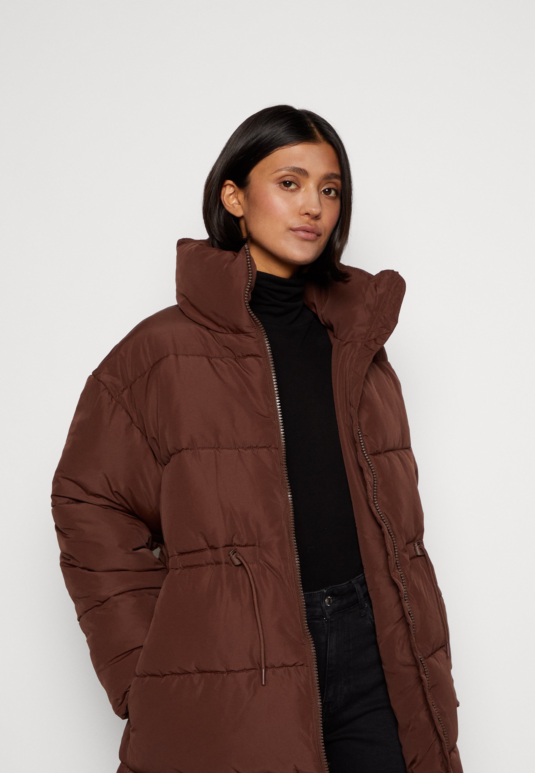 Monki Winter coat - brown dark/brown 