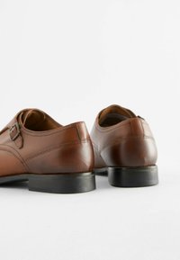 Next LEATHER DOUBLE MONK SHOES - Puvunkengät - tan brown