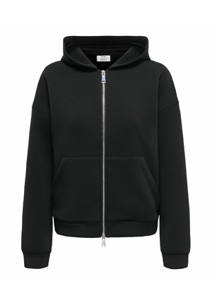 JDY, HOODIE JDYSABRINA SCUBA SWEATSHIRT - Sweat zippé - black