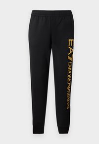 TRAIN LOGO SERIES PANTS - Tréningruha alsók - black/gold coloured