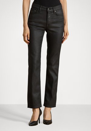 COATED HIGH-RISE STRAIGHT ANKLE JEAN - Džínsy s rovným strihom - black