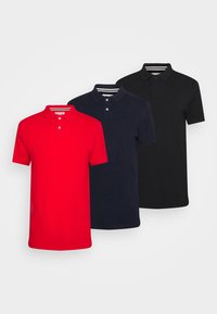 Não selecionado, dark blue/red/black