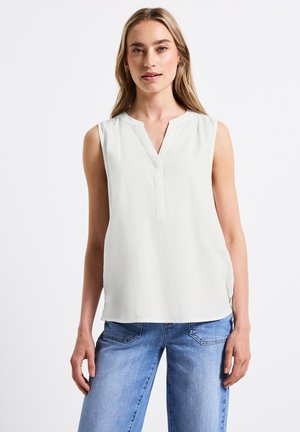SPLIT NECK - Bluse - weiß