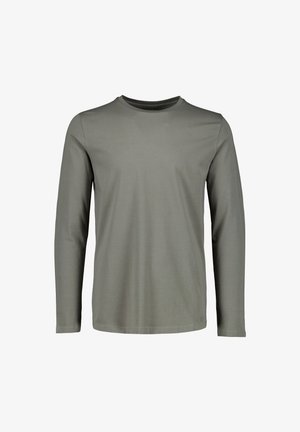 Lindbergh, LINDBERGH BASIC O-NECK STRETCH TEE L/S - Langarmshirt - dk grey stone
