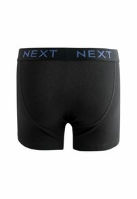 Bóxers negros confeccionados en tela suave con un ajuste ceñido. Cuentan con una amplia cintura elástica con el logo "NEXT" en azul.