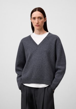 V-NECK - Trui - grey melange