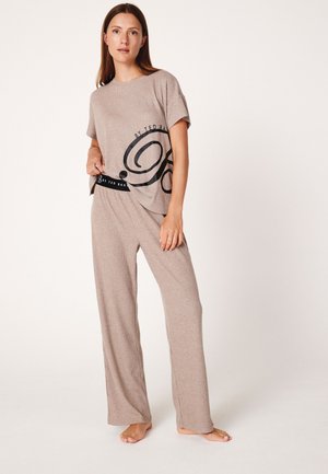 WIDE LEG  - Broek - mocha brown