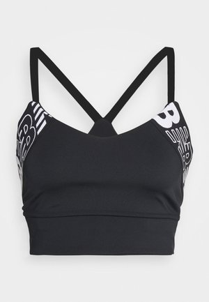 RELENTLESS CROP BRA - Reggiseno sportivo con sostegno medio - black