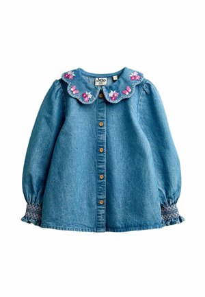 JoJo Maman Bébé, EMBROIDERED SHIRT - Skjortebluser - blue chambray floral