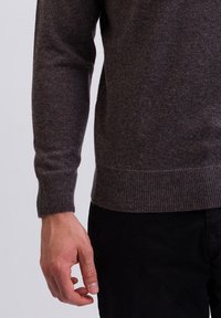 CASH-MERE ROLLKRAGEN  - Stickad tröja - taupe melange