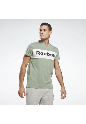 TRAINING ESSENTIALS LINEAR LOGO GRAPHIC T-SHIRT - T-shirt z nadrukiem - green