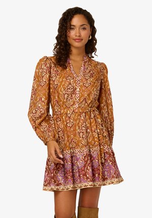 PRINTED - Jurk - brown multi