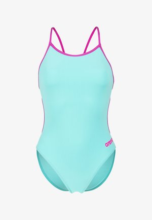 Arena, LACE BACK SOLID - Maillot de bain - water/very fuchsia