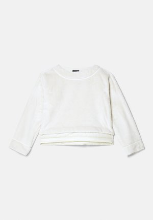 Emporio Armani Pulover din fleece - avorio