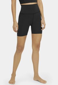 Nike Performance THE YOGA LUXE SHORT - Leggings - black/dark smoke grey