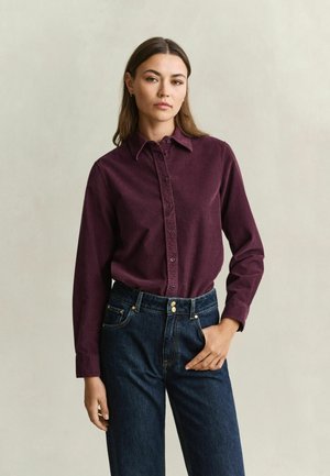 GANT, GANT REGULAR CORDUROY SHIRT - Overhemdblouse - darkened wine