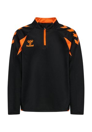 CORE 2.0 HALF ZIP  - Langærmet T-shirt - black orange tiger