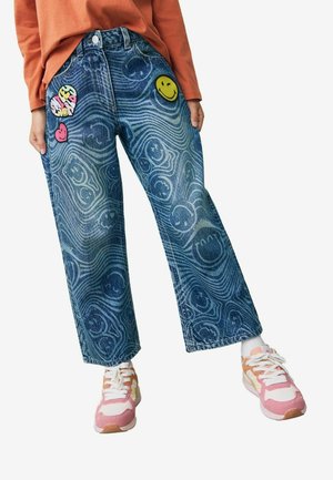 SMILEYWORLD® PRINT WIDE  - Jean boyfriend - mid blue