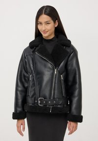 Terranova MONTONE SINTETICO - Giacca in similpelle - nero