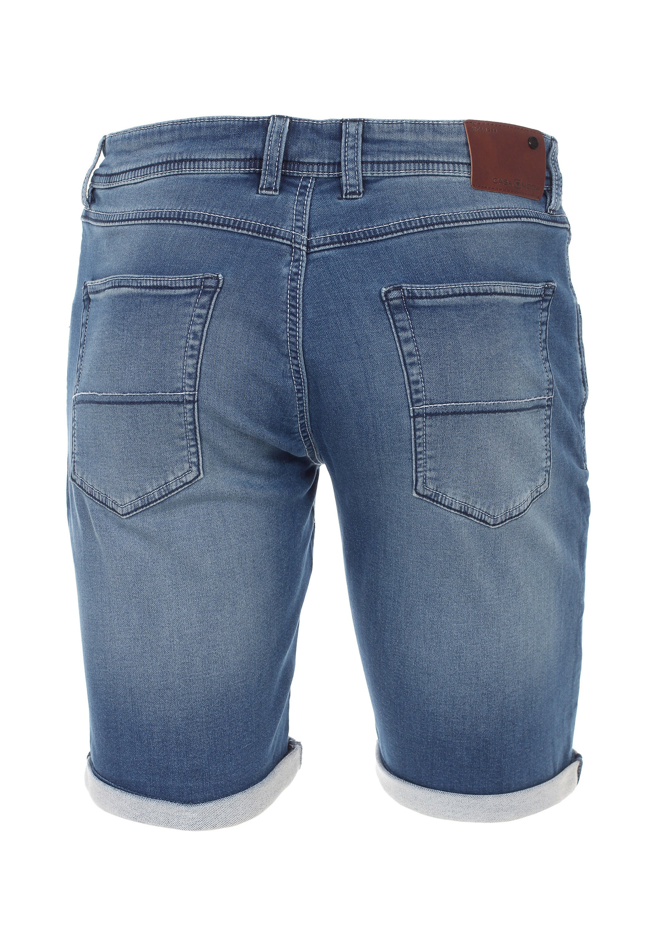 CASAMODA Herren Shorts In Blau/Anthrazit – Bequeme Jogging-Bermuda Mit Stretch, Gr. W38