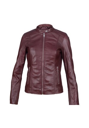 LOU - Kožená bunda - oxblood