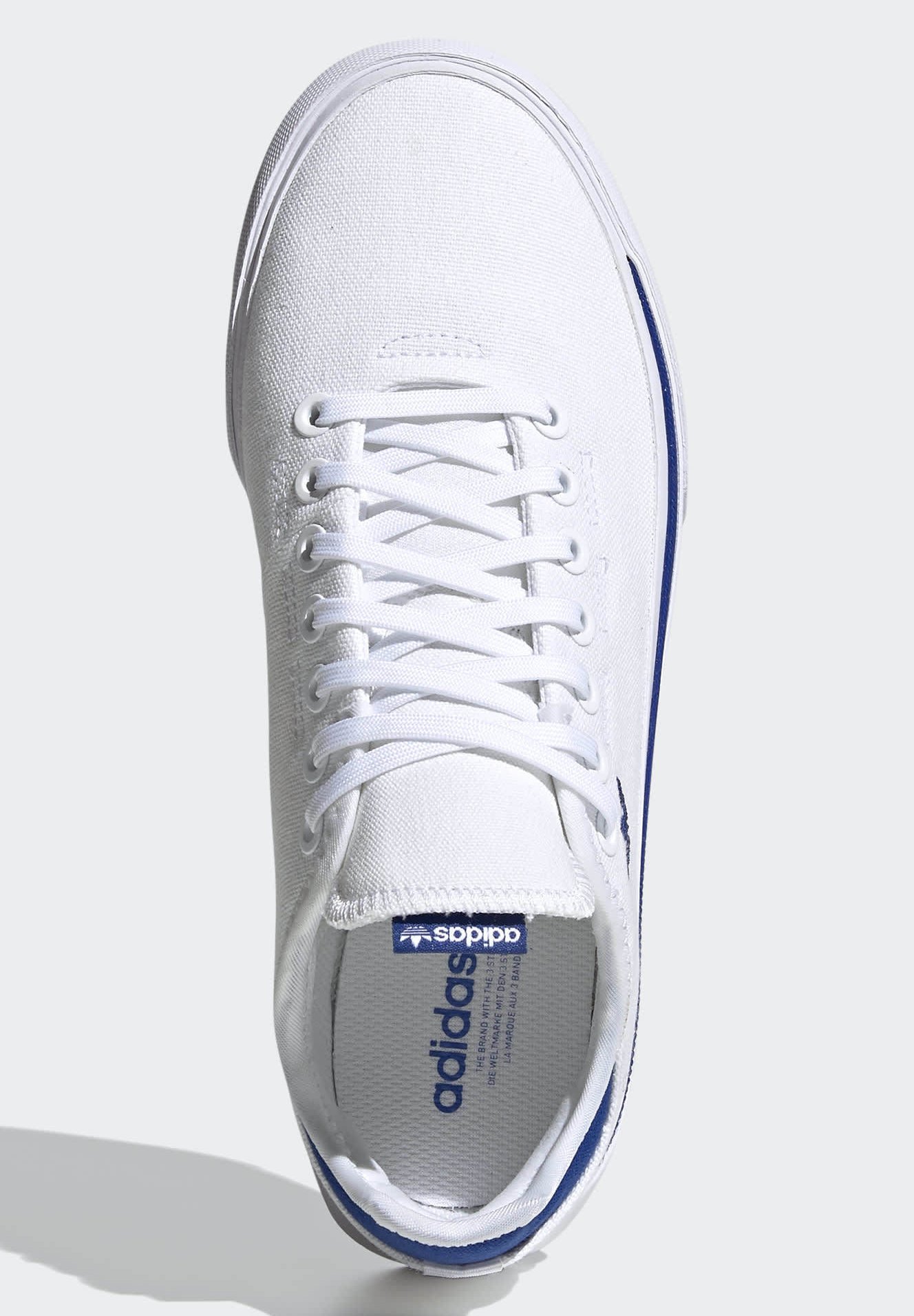 adidas skateboarding white & blue sabalo trainers