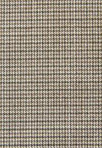 Tela textil con un patrón a cuadros en tonos marrón, beige y crema. La textura parece tejida, ofreciendo un aspecto detallado y estructurado.