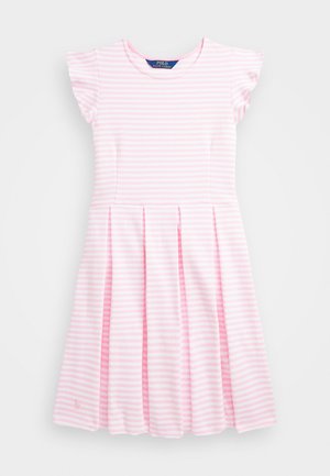 RUFFLE DAY DRESS - Vestido ligero - caramel pink/white