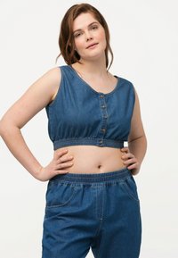 Ulla Popken Top - blue denim