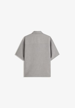 Bershka SHORT SLEEVE TAILORED - Ing - dark grey