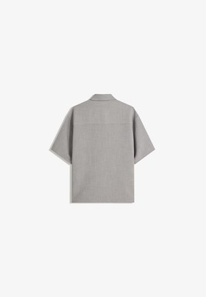 Bershka SHORT SLEEVE TAILORED - Srajca - dark grey