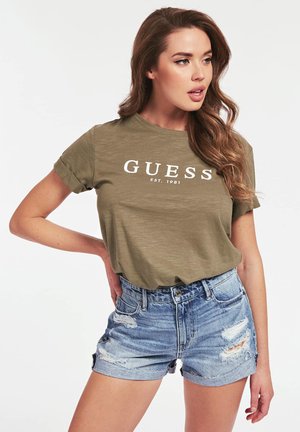 ROLL CUFF - T-shirt con stampa - grün