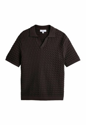 Next, REGULAR FIT - TEXTURED TROPHY NECK POLO SHIRT . - Poloshirt - brown