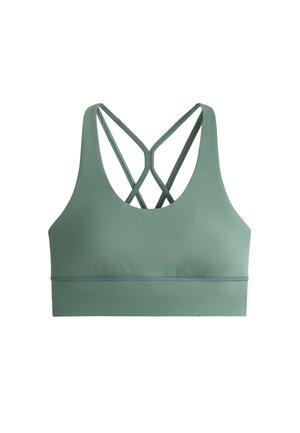 OYSHO, STRAPPY BACK SPORTS BRA. - 32977901 - Brassières de sport à maintien normal - mottled dark green